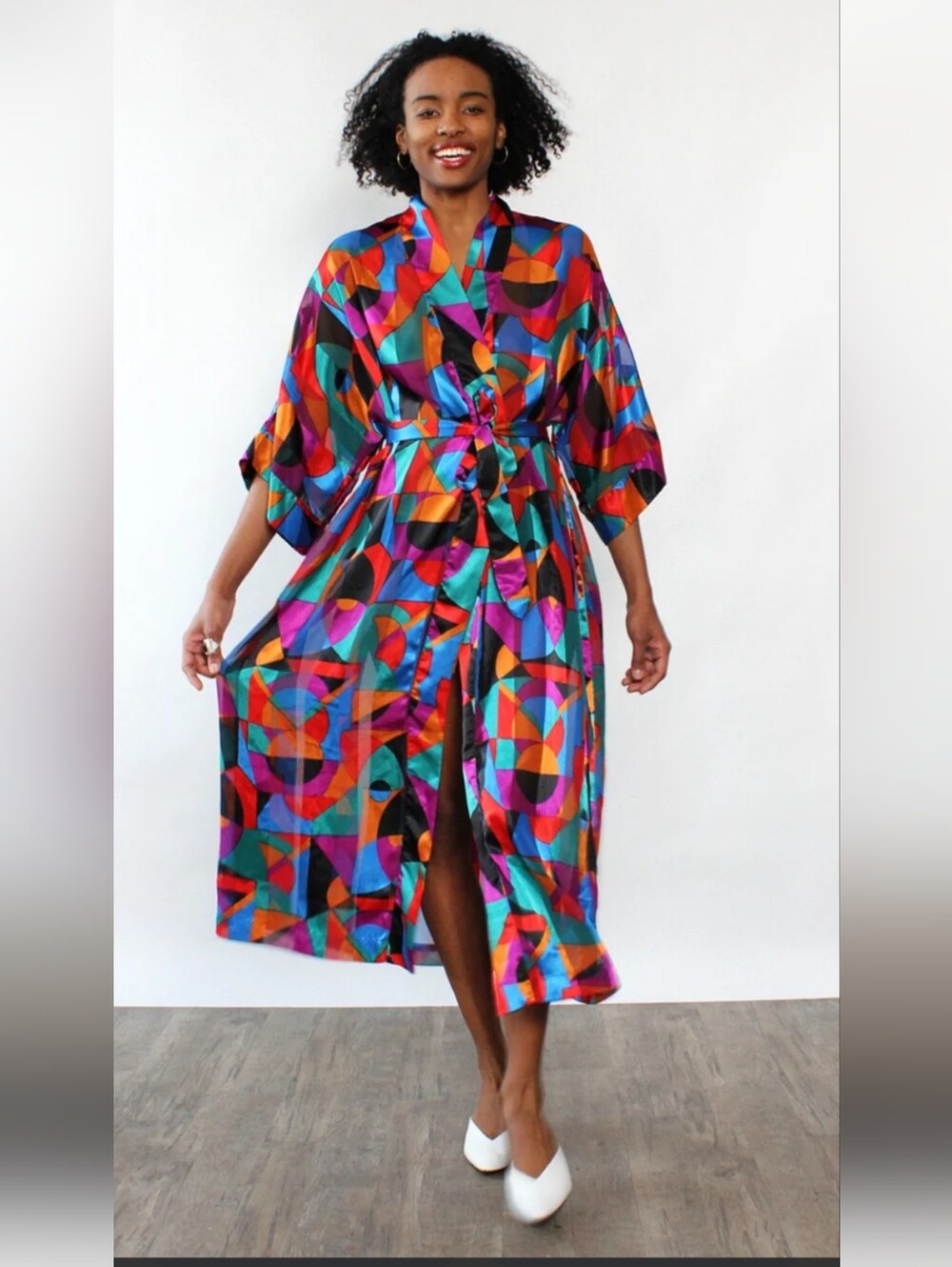 Cacique Vintage Geometric Robe One Size Fits All